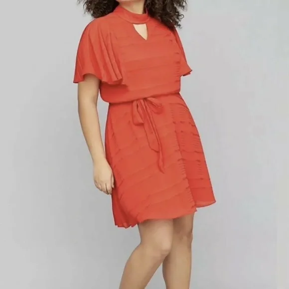 Lane Bryant Flutter Sleeve Keyhole Dress NWT Size 20 - Picture 2 of 6